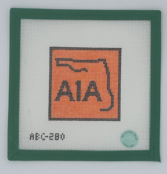 A1A Florida Road Sign - Orange