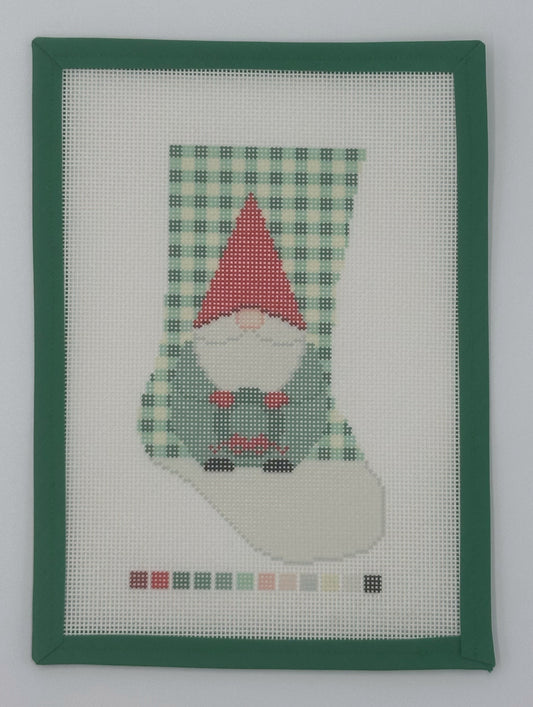 Gnome Mini Stocking - Red Hat and Wreath