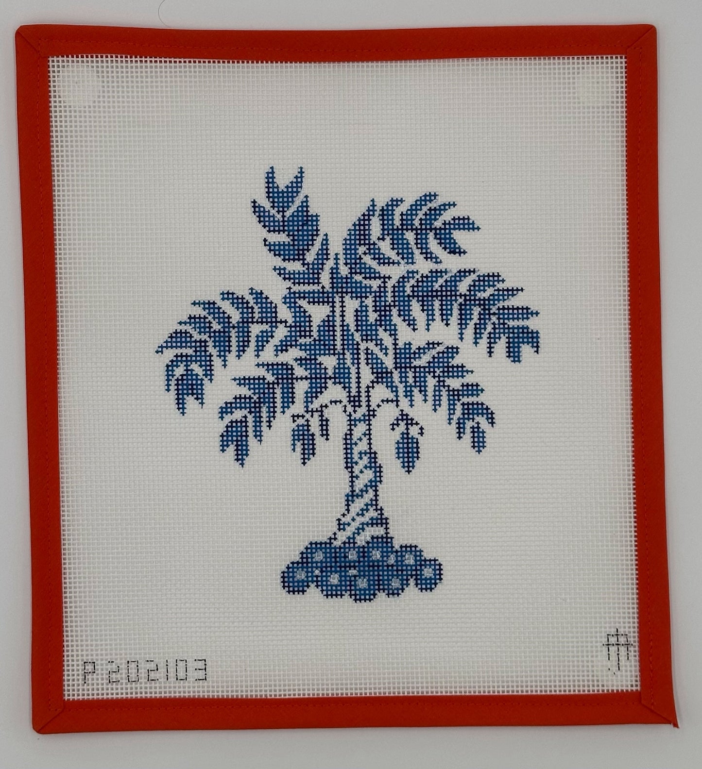 Classic Blue Palm Tree