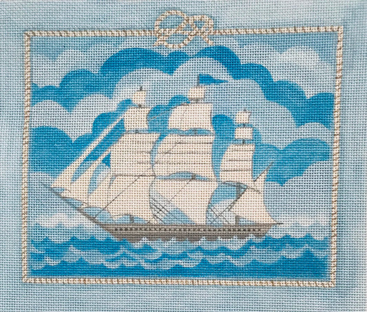 Nantucket Whaler with Rope Border - TRUNK SHOW - TSG9-13