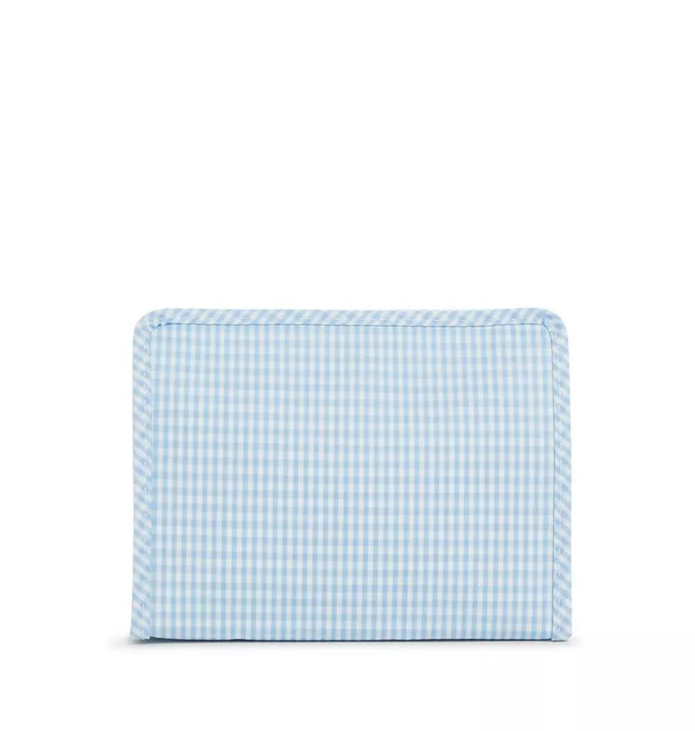 Roadie Medium Zip Pouch - Gingham Blue