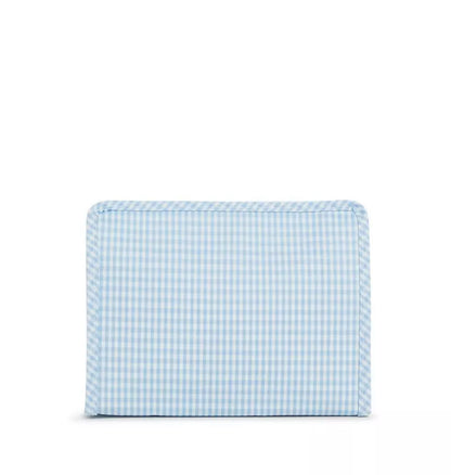 Roadie Medium Zip Pouch - Gingham Blue